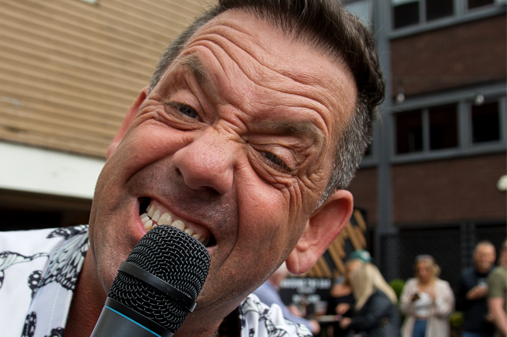 Singer up close